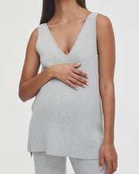 Stretchy Maternity Overbump Knit Pant (Grey Marle) 3