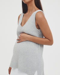 Maternity Knit Tank (Grey Marle) 5
