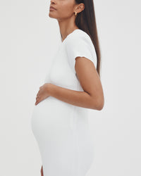 Stylish Babyshower Dress (White) 2