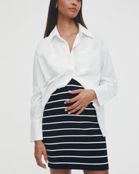Stretchy Maternity Skirt (Stripe) 3