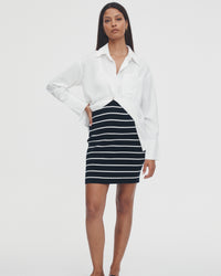 Stretchy Maternity Skirt (Stripe) 5