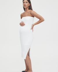 Luxury Maternity Maxi Skirt (White) 1