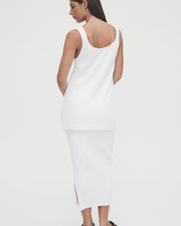 Luxury Maternity Maxi Skirt (White) 11