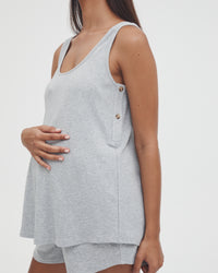 Overbump Stretchy Maternity Shorts (Grey) 2