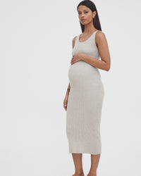 Maternity Baby Shower Dress (Taupe) 2