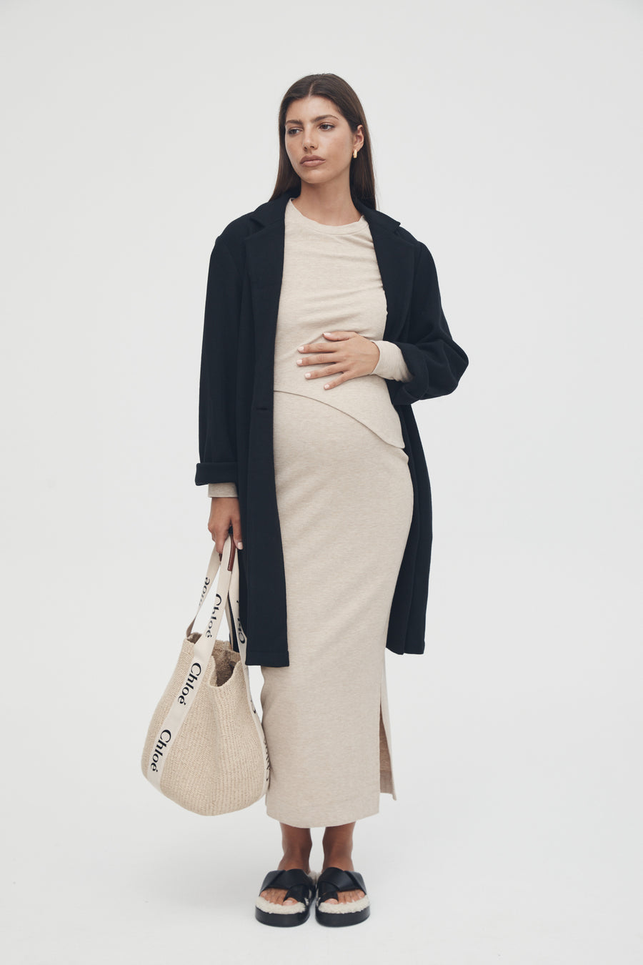 Black Maternity Coat 9