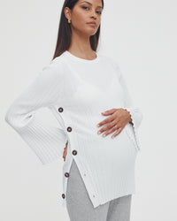 Luxury Maternity Top (White) 6