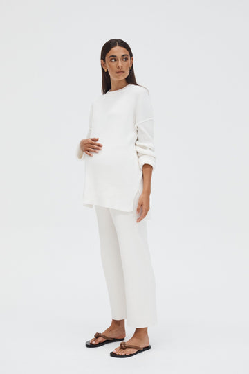 Designer Maternity Jumper (White) 1