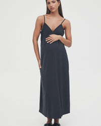 Black Maternity Slip Dress 4