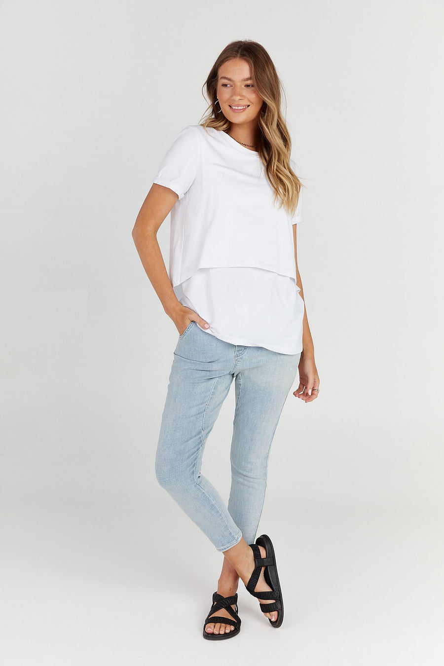 Maternity and Nursing Top White - 4