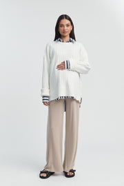 Rowe Knit Jumper (Ivory) - LÉGOE HERITAGE