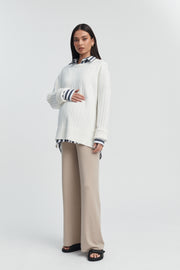 Rowe Knit Jumper (Ivory) - LÉGOE HERITAGE