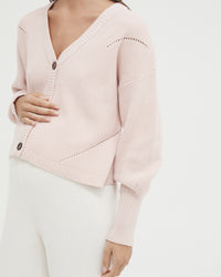 Maternity Cardigan (Pink) 3