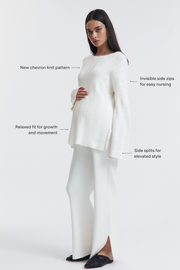 Arrow Knit Jumper (Ivory) - LÉGOE HERITAGE