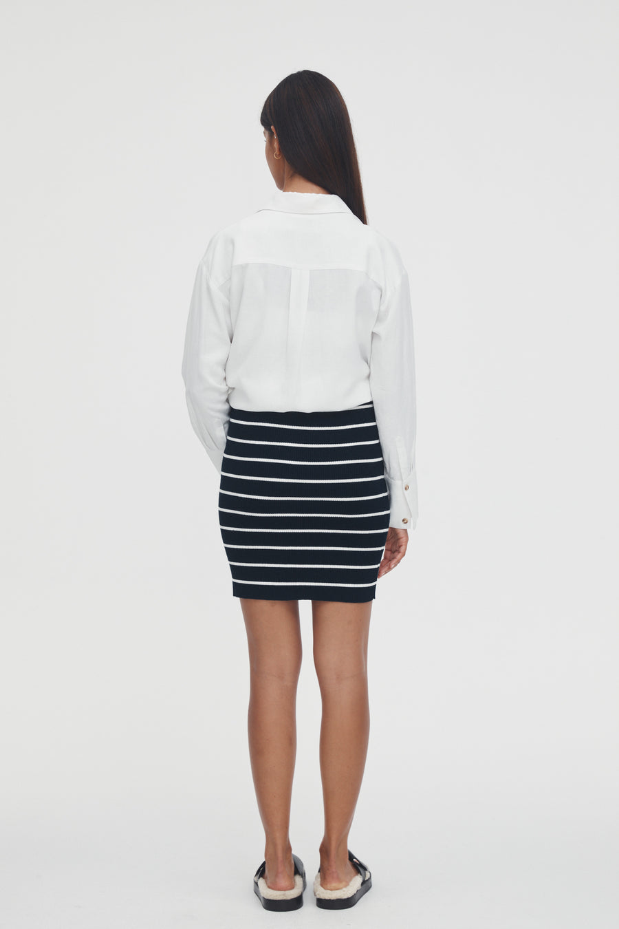 Stretchy Maternity Skirt (Stripe) 9