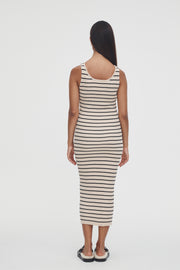 Stretchy Rib Knit Maternity Dress (Stripe) 6