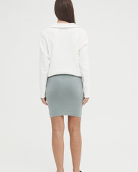Organic Cotton Maternity Skirt (Khaki) 8
