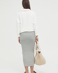 Maternity Knit Maxi Skirt (Grey) 8