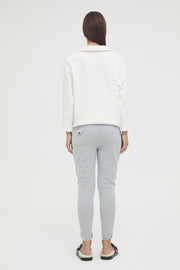 Stretchy Maternity Joggers (Grey) 7