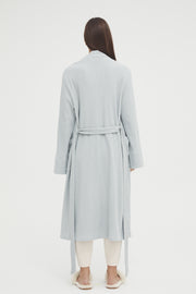 Maternity Waffle Robe (Dusty Blue) 8