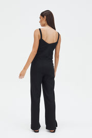 Designer Maternity Jumpsuit (Black) 6