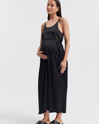 Black Maternity Slip Dress 4