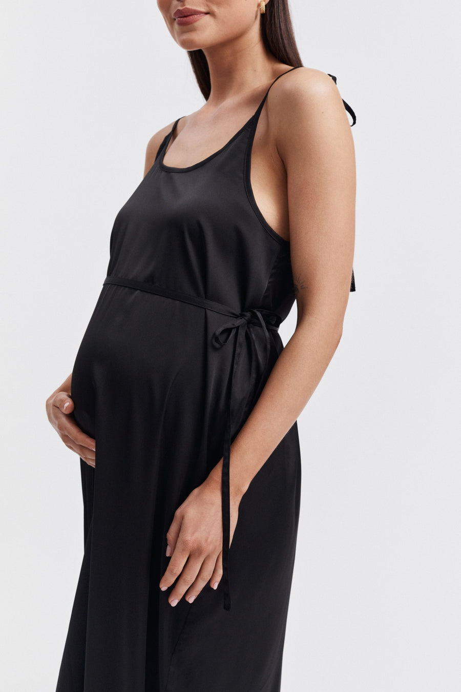 Black Maternity Slip Dress 6