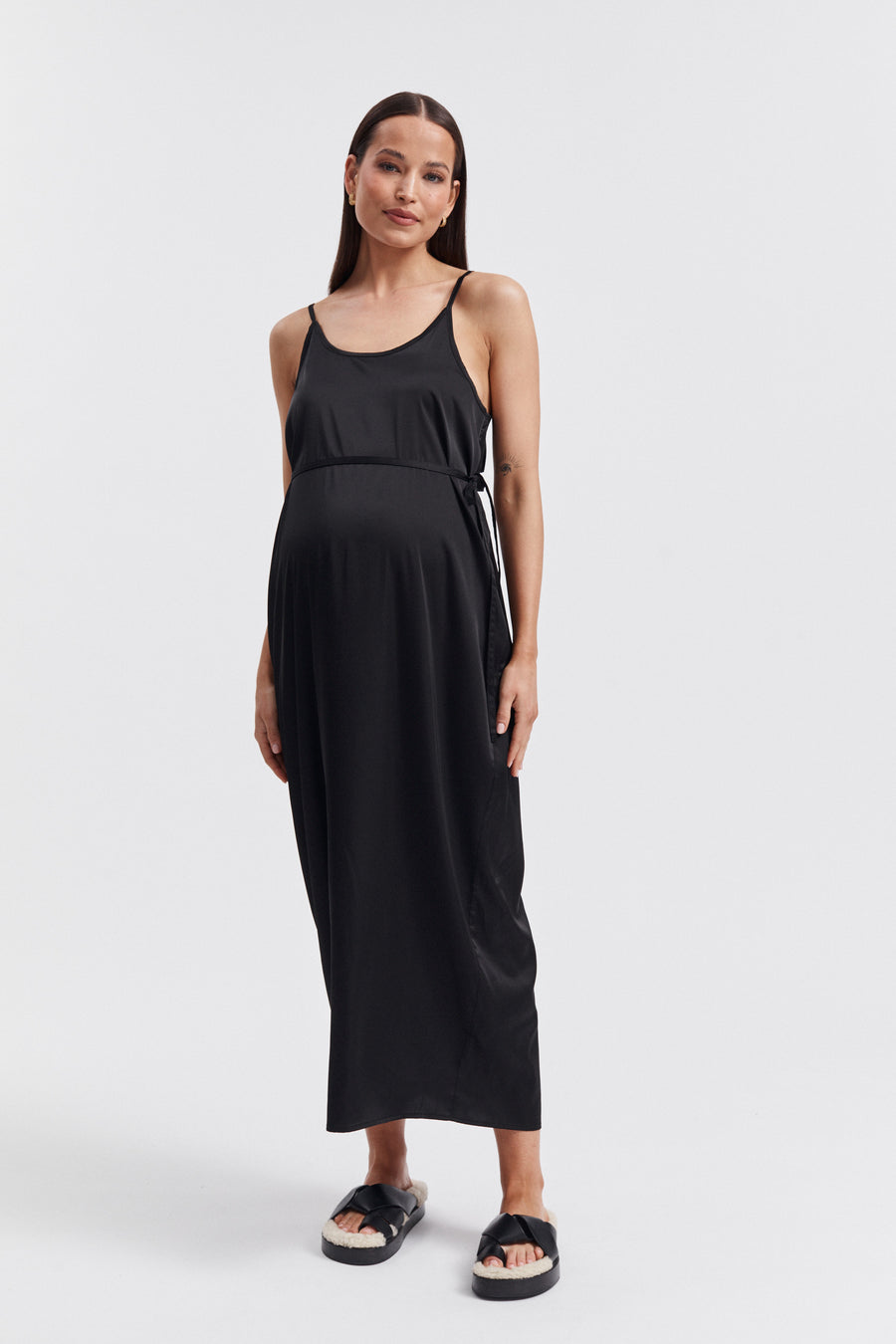 Black Maternity Slip Dress 7