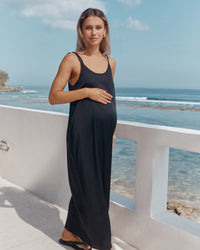 Black Maternity Slip Dress 8