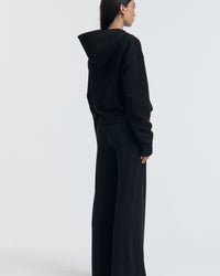 Black Stylish Maternity Cropped Hoodie 8