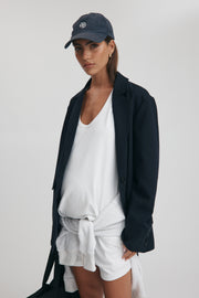 Organic Cotton Wide Strap Tank (White)