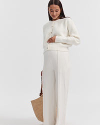 The Best Maternity Work Pant (Cream) 2