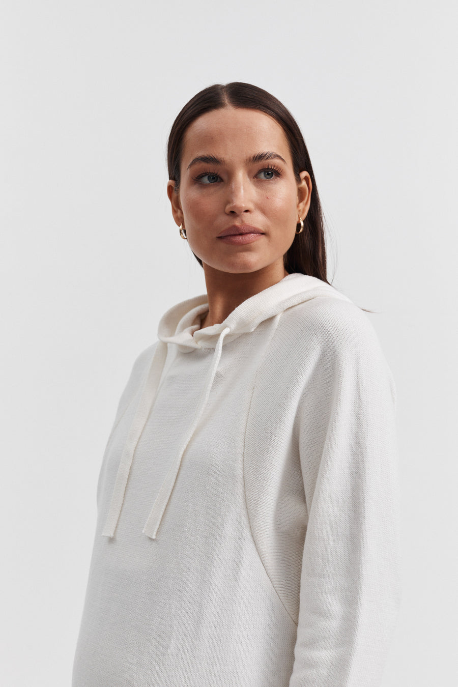 Maternity & Nursing Hoodie (White) 5