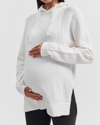 Maternity & Nursing Hoodie (White) 2