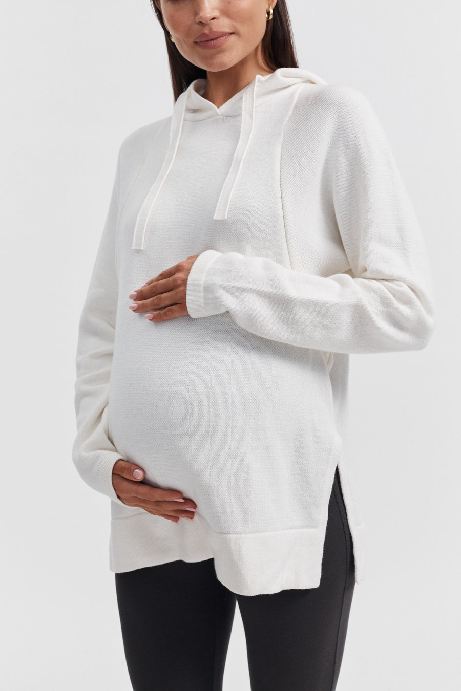 Maternity & Nursing Hoodie (White) 2