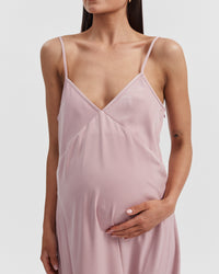 Pink Maternity Slip Dress 2