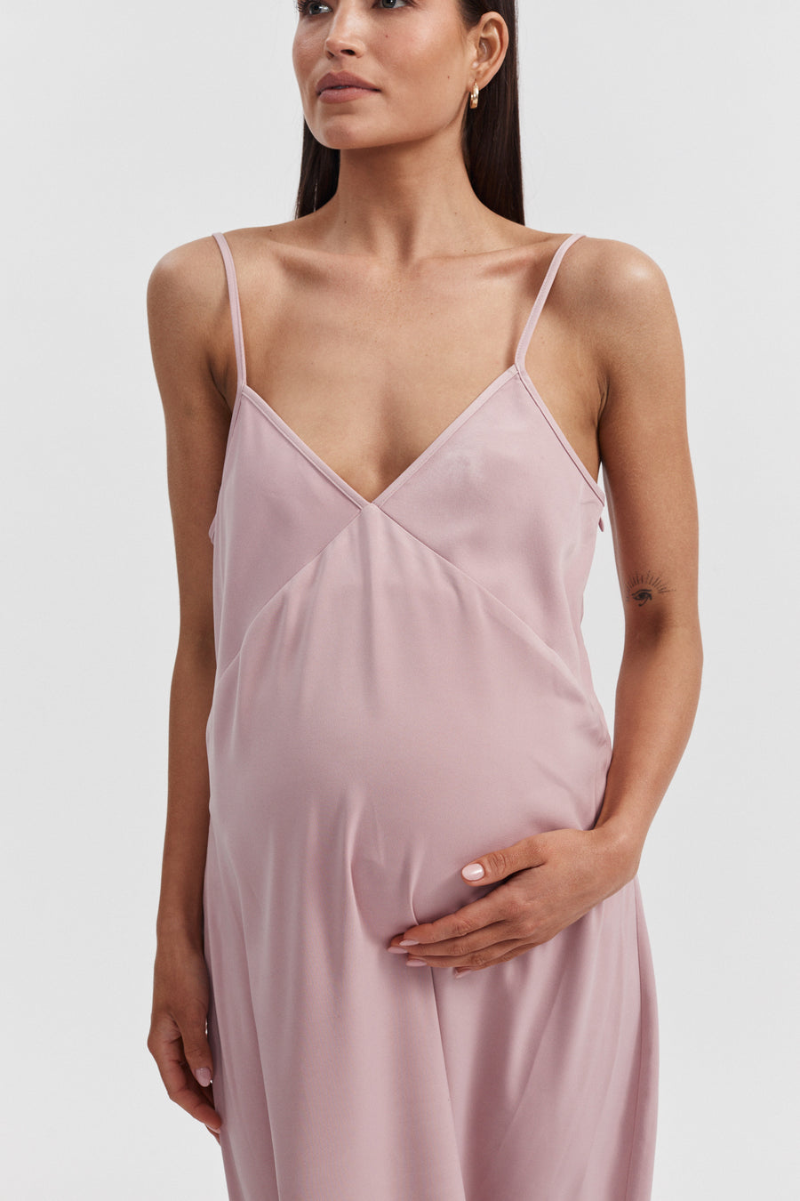 Pink Maternity Slip Dress 2