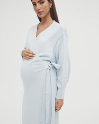 Maternity Wrap Dress (Powder) 4