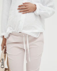 Pink Maternity Joggers 3