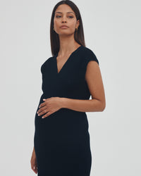 Maternity Wrap Dress (Navy) 4