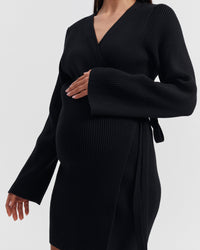 Grace Knit Wrap Dress