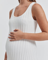 Luxury Maternity Dress (Cream) 2