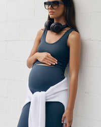 Cool Maternity Sports Leggings (Navy) 1