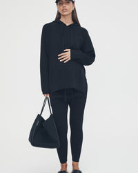 Stylish Maternity Hoodie (Black) 3