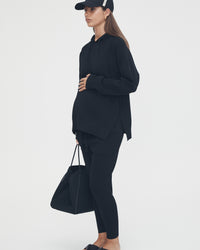 Stylish Maternity Hoodie (Black) 1