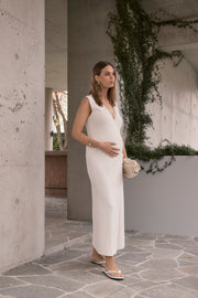 Crepe Knit Wrap Dress (Petal)