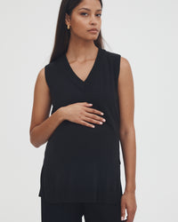 Maternity Vest (Black) 1