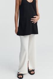 Designer Maternity Black Silk Satin Tank 4