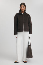 Designer Maternity Bomber (Chocolate) 11