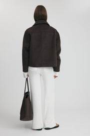 Designer Maternity Bomber (Chocolate) 18